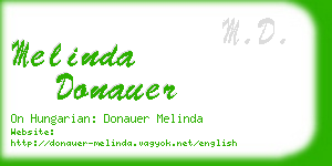 melinda donauer business card